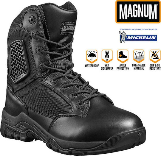 Magnum Στρατιωτικά Αρβύλα Cobra 8.0 Δερμάτινα Μαύρα 92800410086