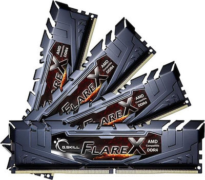 G.Skill Flare X 32GB DDR4 RAM with 4 Modules (4x8GB) and 3200 Speed for Desktop