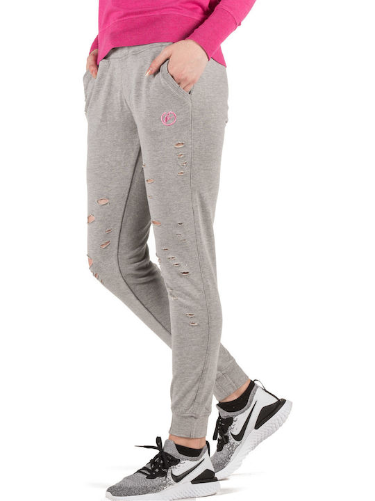 Body Action 021736 Women's Sweatpants Light Grey Melange