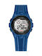 Jaga M895 Blue Digital Watch Battery with Blue Rubber Strap