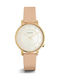 Komono Harlow Pastel Cinnamon Watch with Beige Leather Strap