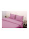 Viopros Set Cotton Duvet Cover 160x240cm Single with Pillowcase Lilac