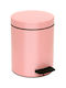 Pam & Co Metalic Perie pentru coșul de gunoi din baie Închidere lentă 5lt Roz