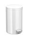 Pam & Co Metallic Toilet Bin with Soft Close Lid 12lt White