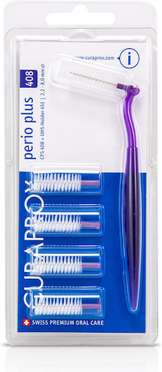Curaprox Perio Plus Interdental Brush Refills with Handle 2.2mm Purple 5pcs