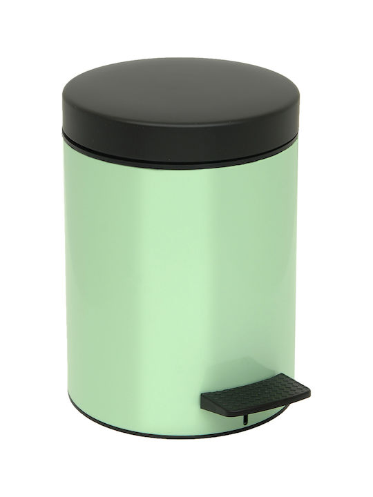 Pam & Co Metalic Perie pentru coșul de gunoi din baie Închidere lentă 5lt Verde