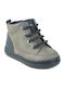 Mayoral Kids Leather Boots with Lace Gray