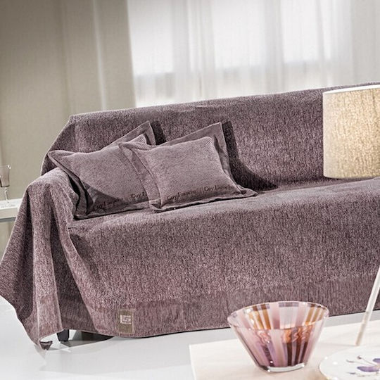 Guy Laroche Ριχτάρι Διθέσιου Καναπέ Δύο 'Οψεων Balance 180x250εκ. Lilac