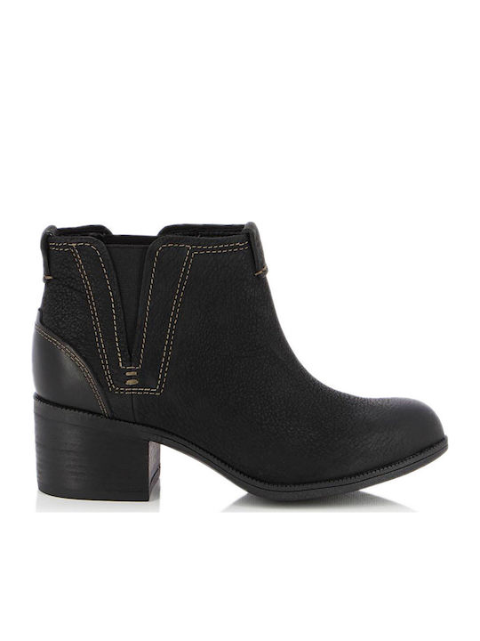 Clarks Maypearl Daisy Leder Damen Knöchelstiefel Schwarz