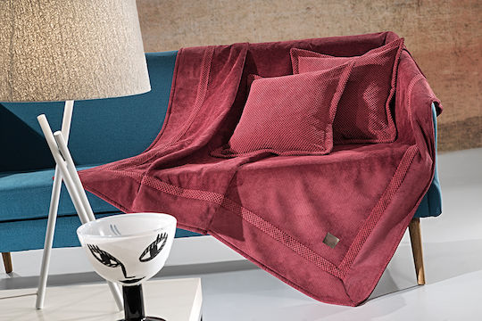 Guy Laroche Rubicon Cuverturi Pentru Canapea 2 Locuri 2 Fețe 170x250cm Burgundia