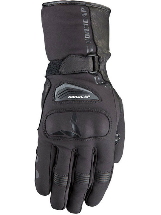 Nordcap Voras Χειμερινά Ανδρικά Γάντια Μηχανής Softshell Αδιάβροχα Μαύρα