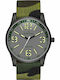 Thorton Herrenuhr 46mm Batterie mit Grün Stoffarmband