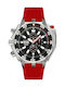 Quantum Uhr Chronograph Batterie mit Rot