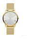 Gregio Simply Rose Milanese Gold Uhr mit Gold