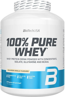 Biotech USA 100% Pure Whey Πρωτεΐνη Ορού Γάλακτος Χωρίς Γλουτένη με Γεύση Bourbon Vanilla 2.27kg