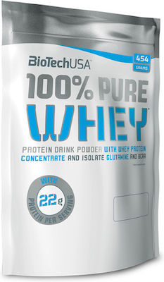 Biotech USA 100% Pure Whey Πρωτεΐνη Ορού Γάλακτος Χωρίς Γλουτένη με Γεύση Bourbon Vanilla 454gr