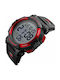 Skmei 1258 Digital Watch Battery with Rubber Strap Red