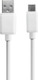 DeTech USB 2.0 Cable USB-C male - USB-A male White 1m (18288)