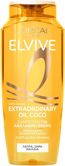 L'Oreal Paris Elvive Extraordinary Oil Coco Σαμπουάν Αναδόμησης/Θρέψης & Ενυδάτωσης για Κανονικά Μαλλιά 400ml