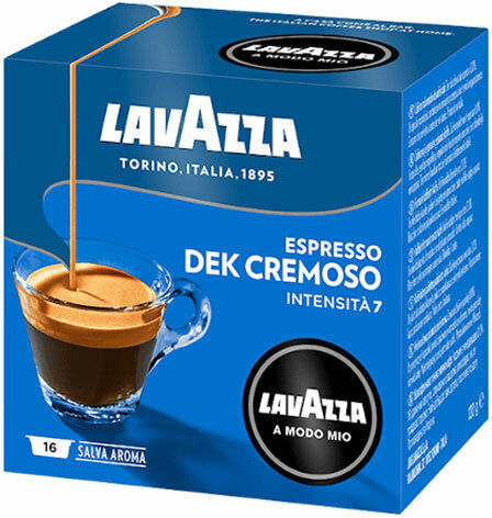 Lavazza Capsules Espresso Dek Cremoso Decaffeine Compatible with Machine LavAzza A Modo Mio 16caps,tobolek