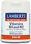 Lamberts Vitamin D3 1000iu & K2 90µg Vitamin für das Immunsystem 1000iu 60 Mützen