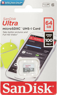 Sandisk Ultra microSDXC 64GB Class 10 U1 UHS-I