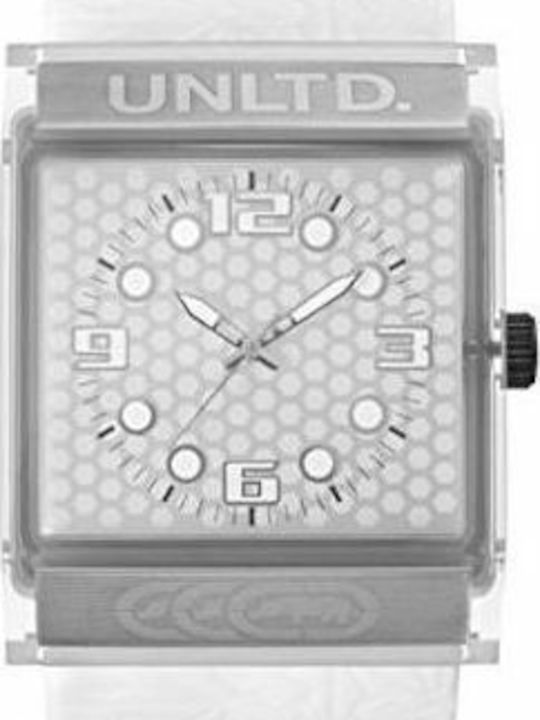 Marc Ecko Ανδρικό Ρολόι 44mm Μπαταρίας με Λευκό Καουτσούκ Λουράκι