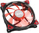 Akasa Vegas Roter Gehäuselüfter 120mm (1200rpm / 41,9cfm) mit Roter LED-Farbe und 3-poliger Verbindung