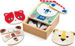 Wooden Kids Puzzle Ταιριάζω Πρόσωπα for 2++ Years 3pcs Djeco