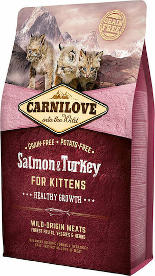 Carnilove Into The Wild Salmon & Turkey Dry Food Grain-Free & Gluten-Free for Young Cats with Turkey / Salmon 0.4kg