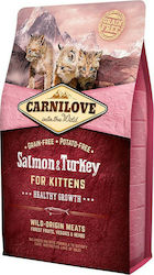 Carnilove Into The Wild Salmon & Turkey Trockenfutter für junge Katzen mit Lachs / Türkei 2kg