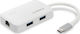 Edimax USB 3.1 3 Port Hub with USB-C / Ethernet Connection White