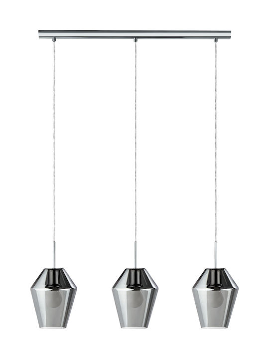 Eglo Murmillo Pendant Light Three-Light Rail for Socket E27 Silver