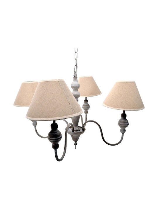 Fylliana Chandelier Lampshade 4xE14 Beige 56cm 244-27-103