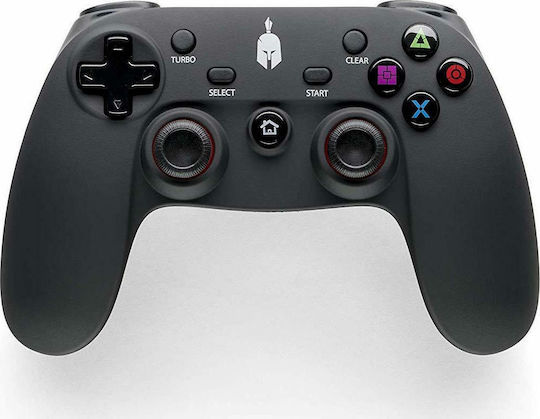 Spartan Gear Ksifos Ασύρματο Gamepad για PS3 / PC Μαύρο