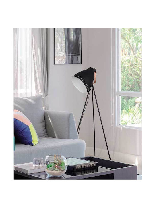 Elmark Metal Table Lamp for Socket E27 with Black Shade and Base