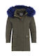 June Kinder Parka Lang mit Kapuze Khaki