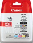 Canon CLI-581XXL Πακέτο 4 Μελανιών Εκτυπωτή InkJet Κίτρινο / Κυανό / Ματζέντα / Μαύρο (1998C005)
