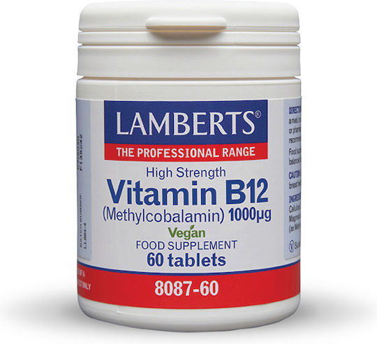 Lamberts Vitamin B12 Vitamin für die Gesundheit des Nervensystems 1000mcg 30 Tabletten