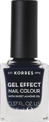 Korres Gel Effect Gloss Βερνίκι Νυχιών Μακράς Διαρκείας Μπλε 88 Steel Blue 11ml