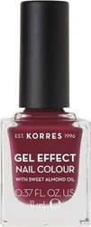Korres Gel Effect Gloss Nail Polish Long Wearing 74 Berry Addict 11ml