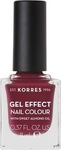 Korres Gel Effect Gloss Βερνίκι Νυχιών Μακράς Διαρκείας Κόκκινο 74 Berry Addict 11ml