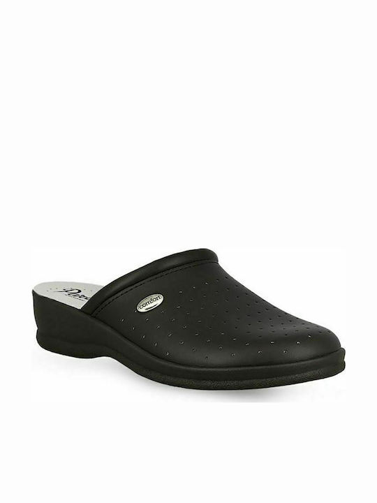 Parex Women's Leather Anatomic Clogs Black