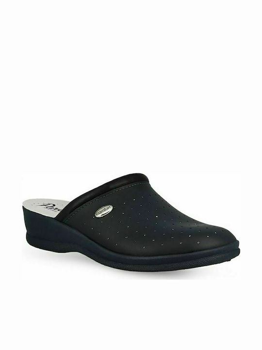 Parex Women's Leather Anatomic Clogs Blue