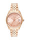 Jcou Queen's Mini Watch with Pink Gold Metal Bracelet