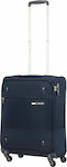 Samsonite Base Boost Cabin Travel Suitcase Fabric Blue with 4 Wheels Height 55cm