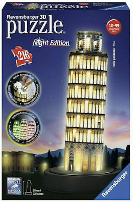 Ο Κεκλιμένος Πύργος της Πίζας Night Edition Puzzle 3D 216 Pieces