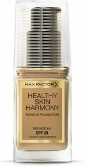 Max Factor Healthy Skin Harmony Miracle Лилаво/бяло SPF20 80 Бронз 30мл