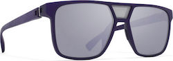 Mykita Mylon Sun Prodigy Navy Blue / Silver Mesh Sonnenbrillen Marineblau mit Kunststoff Gestell