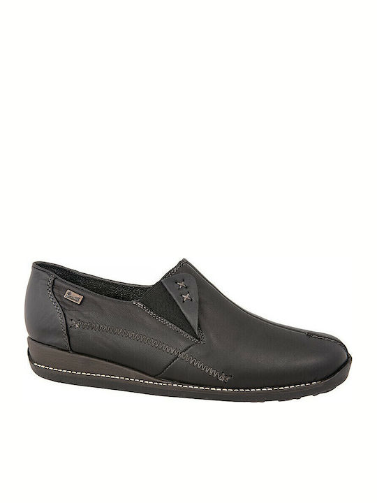 Δερμάτινα Γυναικεία Loafers σε Μαύρο Χρώμα